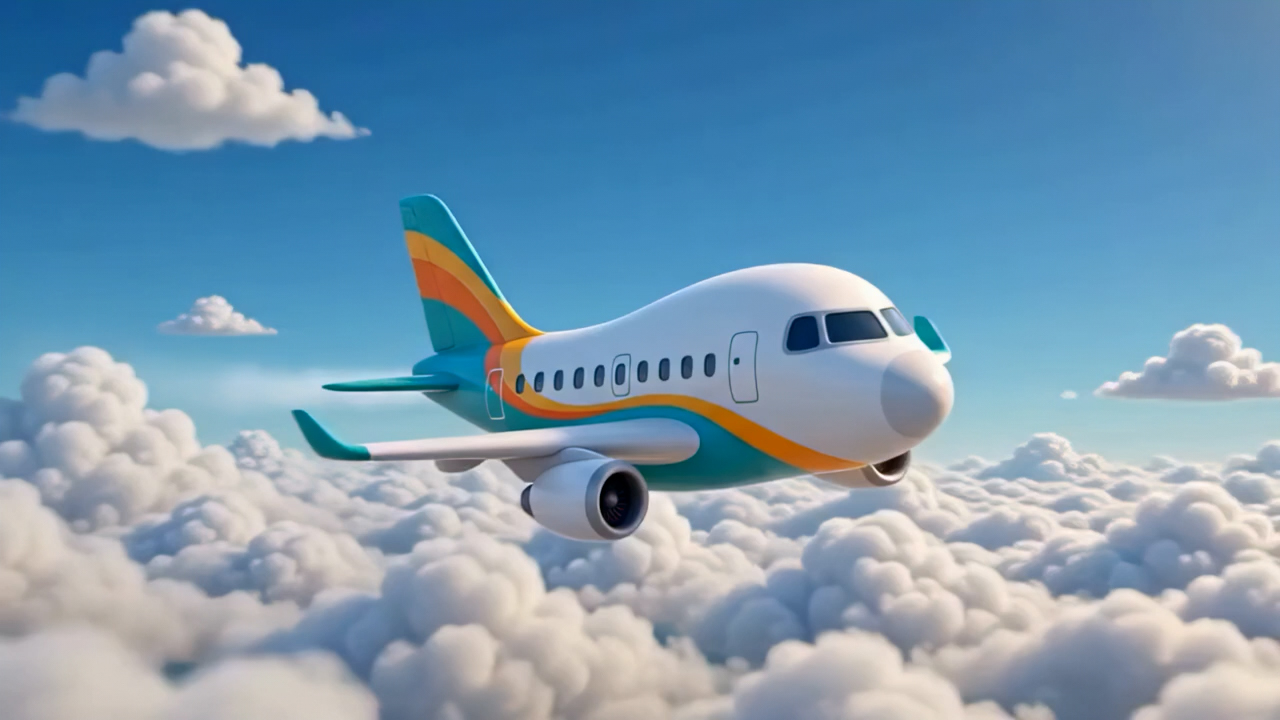 A plane flies above the clouds as a young traveler gets connected with Signal Side.